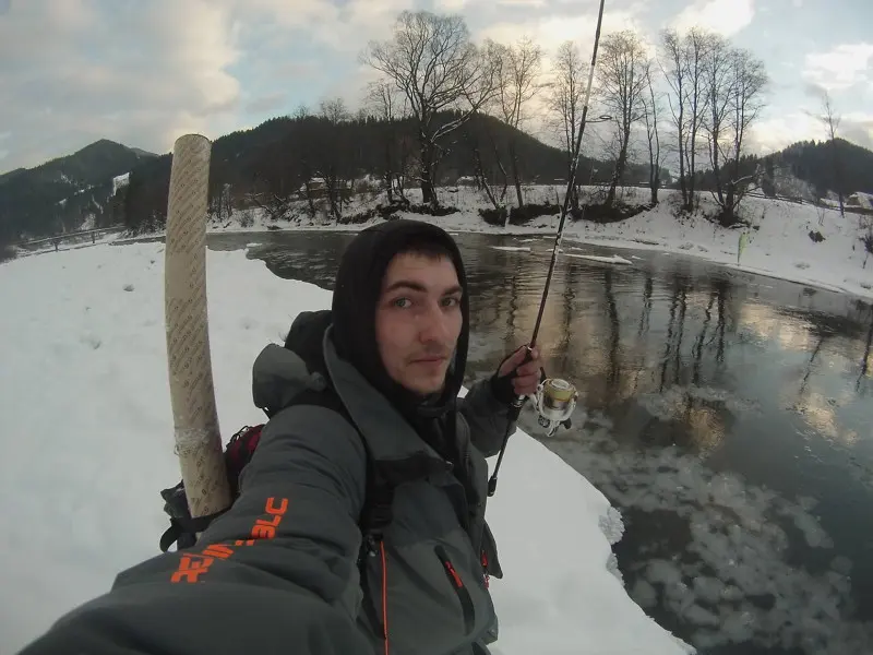 Зимняя рыбалка на горной речке состоялась, но не удалась :(