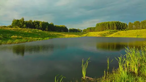 Водоем небольшой, с очень чистой и прозрачной водой...