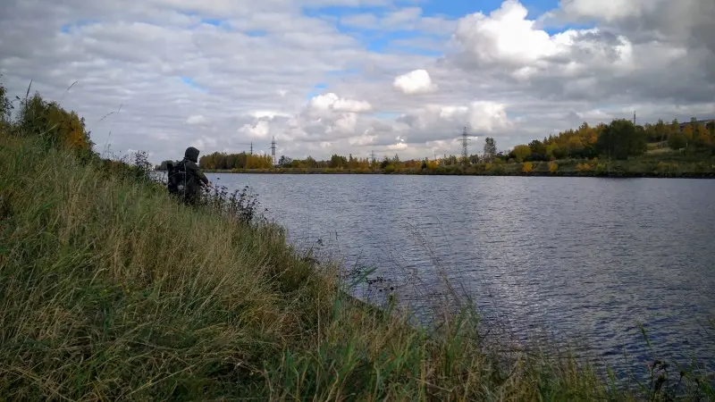 Алексей в поисках рыбы.