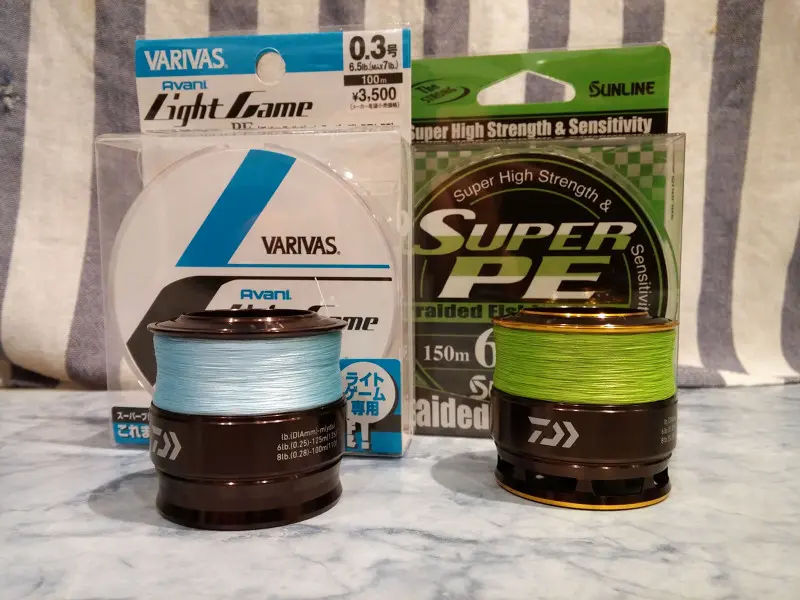 Varivas Light Game Super Premium PE #0.3 & Sunline Super PE #0.6