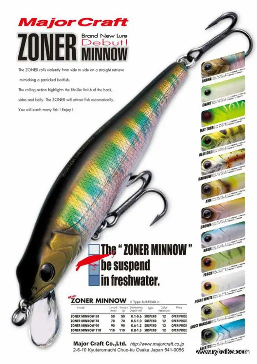 Тест Major Craft Zoner Minnow 110 SP