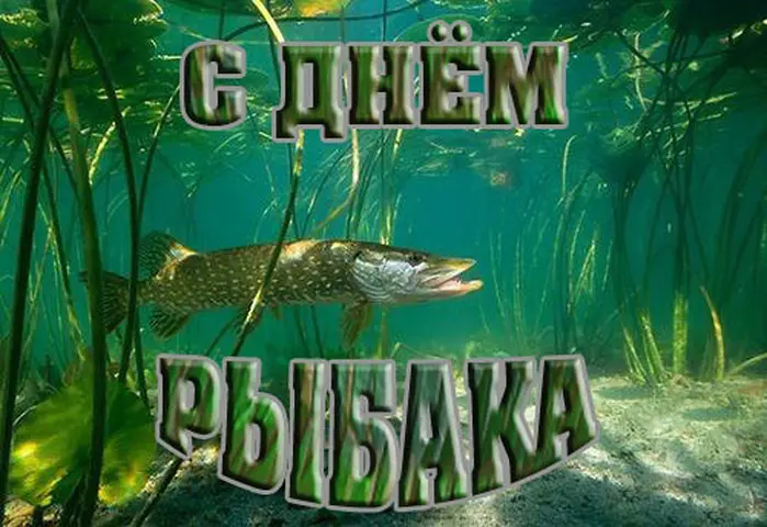 Привет всем рыбакам! Поздравляю нас с праздником! От всех рыб желаю нам крепости нервов...