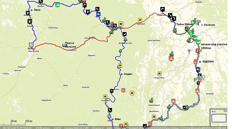 Карта маршрута: