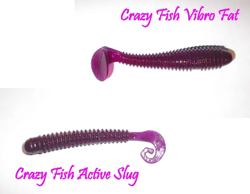 Прикупил вот такую резину. Crazy Fish Vibro Fat и Active Slug, цвет Lilac (сирень), длина обеих...
