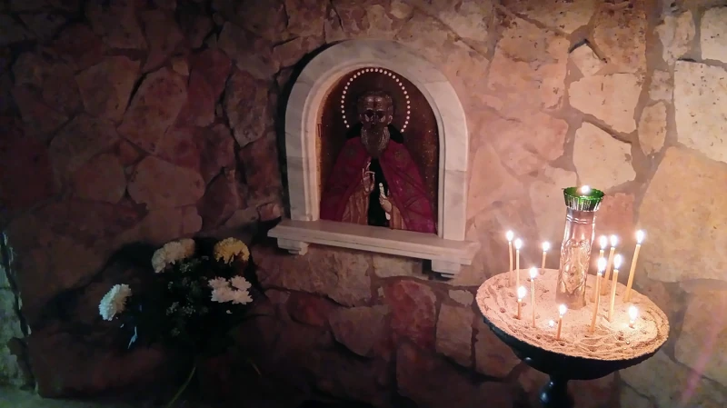 В пещере Саввы Сторожевского.