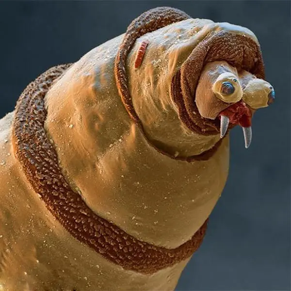 Голодная самочка кокона мухи, взгляд через микроскоп! Взято из интернета )