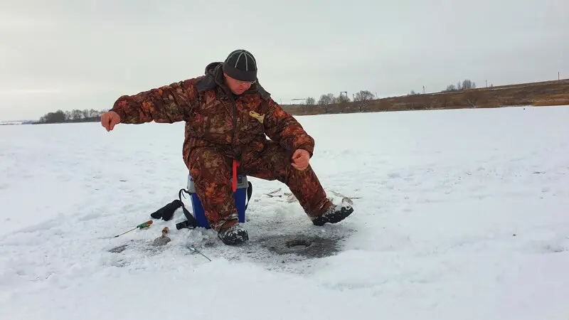 Павлик плотвицу тащит