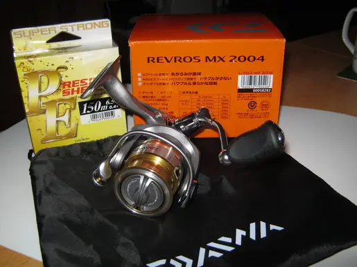 Катушка Daiwa Revros MX2004, шнур Yamotoya Resin Sheller
