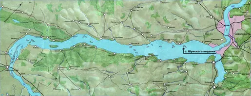 Расположение о. Шумского кордона на карте ОВХ