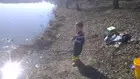 С сыном на рыбалке