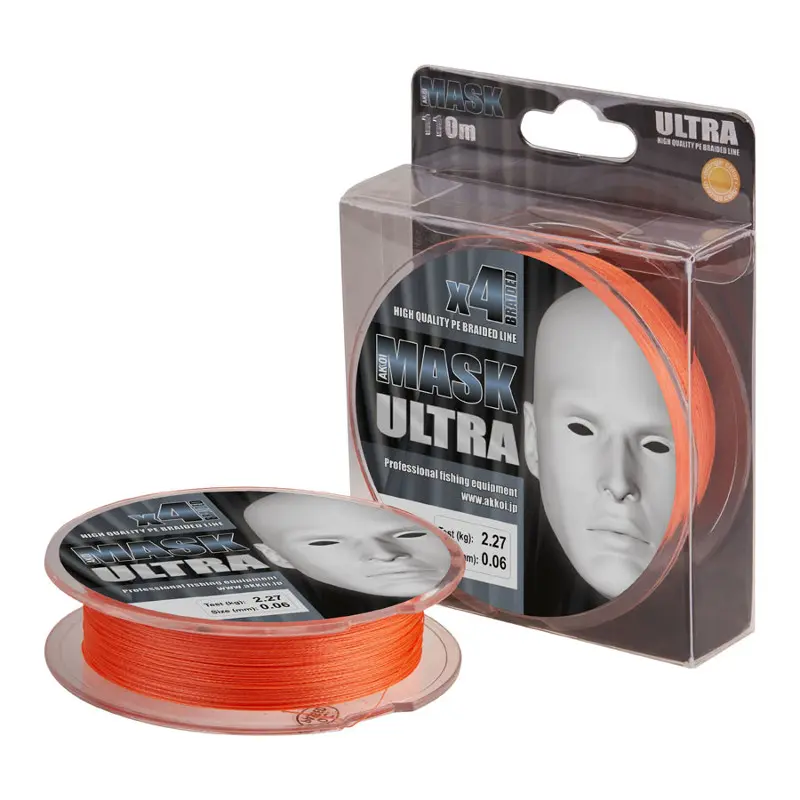 Плетёный шнур AKKOI Mask Ultra X4-110 Orange